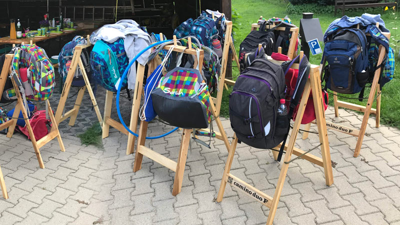 Rucksackparker im Kinderferienlager